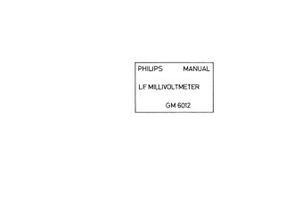 Philips-GM6012_LF Millivoltmeter preview